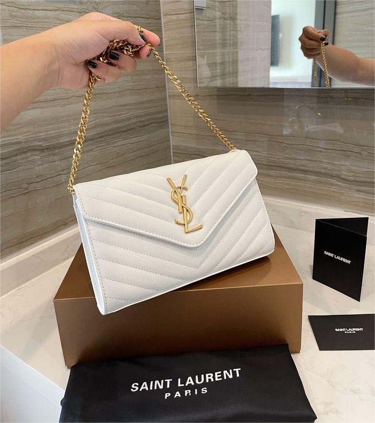YSL Yves Saint Laurent White Crossbody Bags Mercari