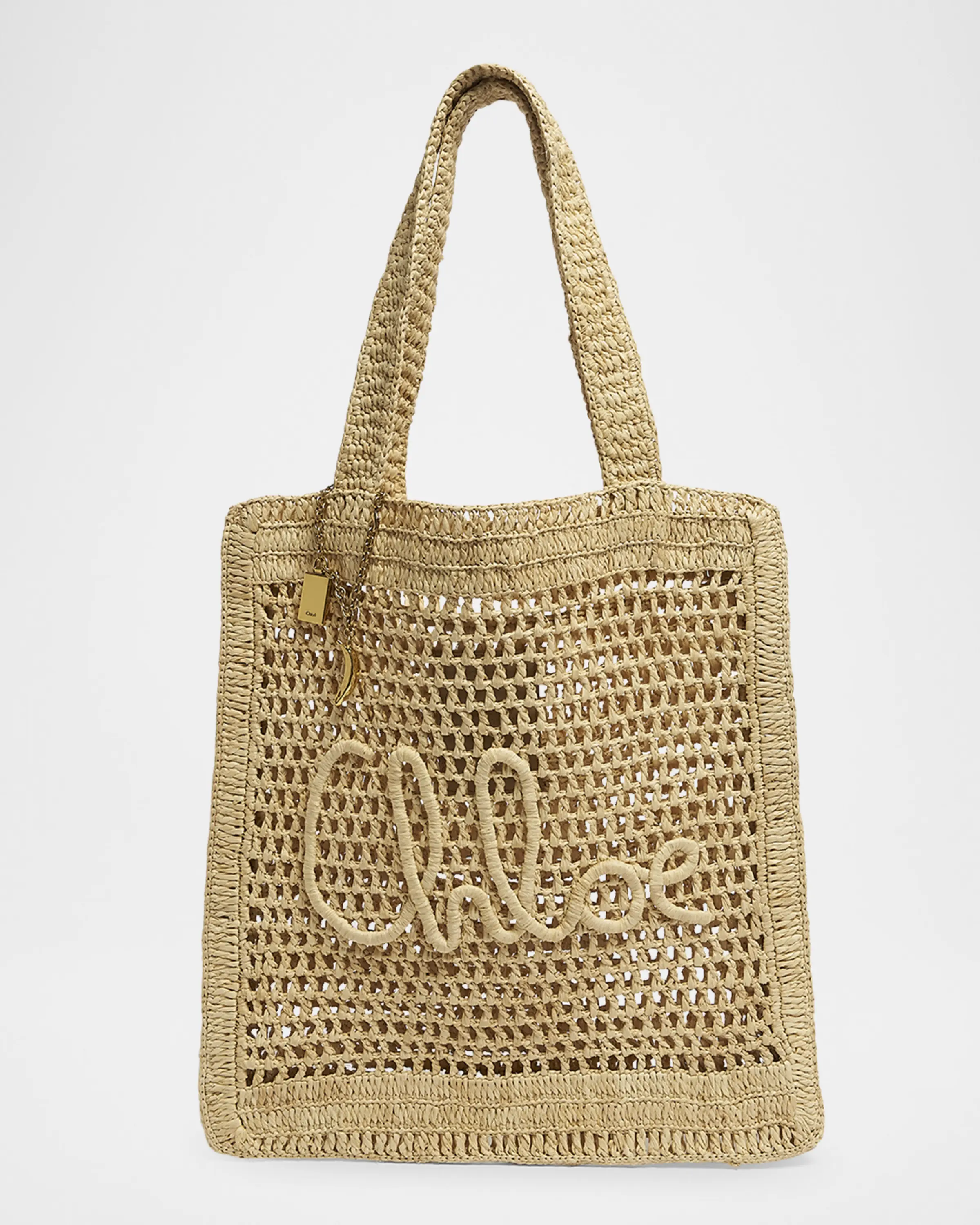 Chloé Summer Banana Tote Bag in Raffia