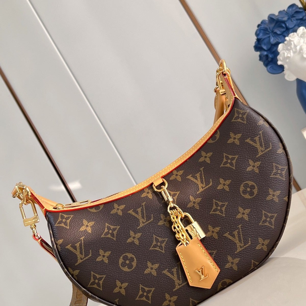 LOUIS VUITTON Looping Brown M12939 Monogram Bag 11 x 5.9 x 2.8 in