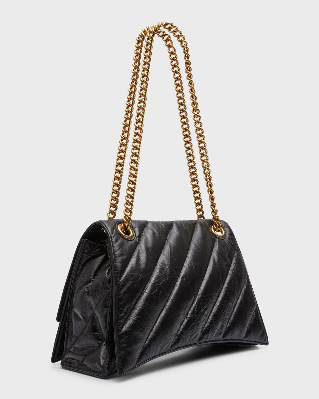 BALENCIAGA Crush Medium Chain Bag Quilted 12,2 x 7,8 x 2,7 in