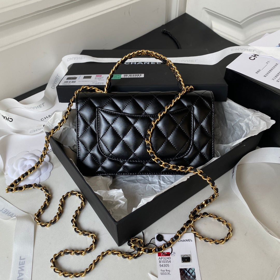 CHANEL  Handbag AP3240 GP Black Size 19 cm