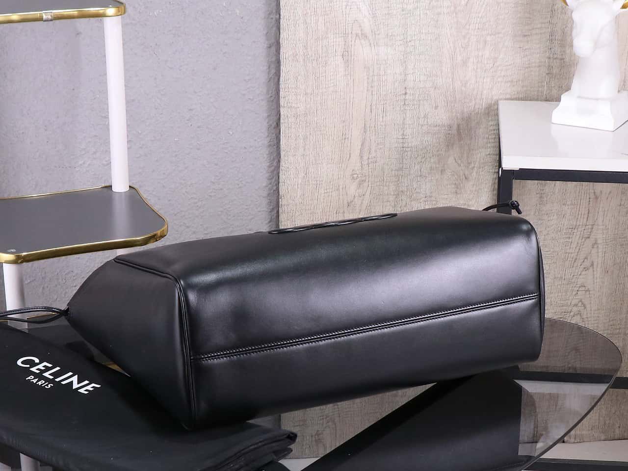 Celine cabas rawstring cuir triomphe in grained calfskin handbag