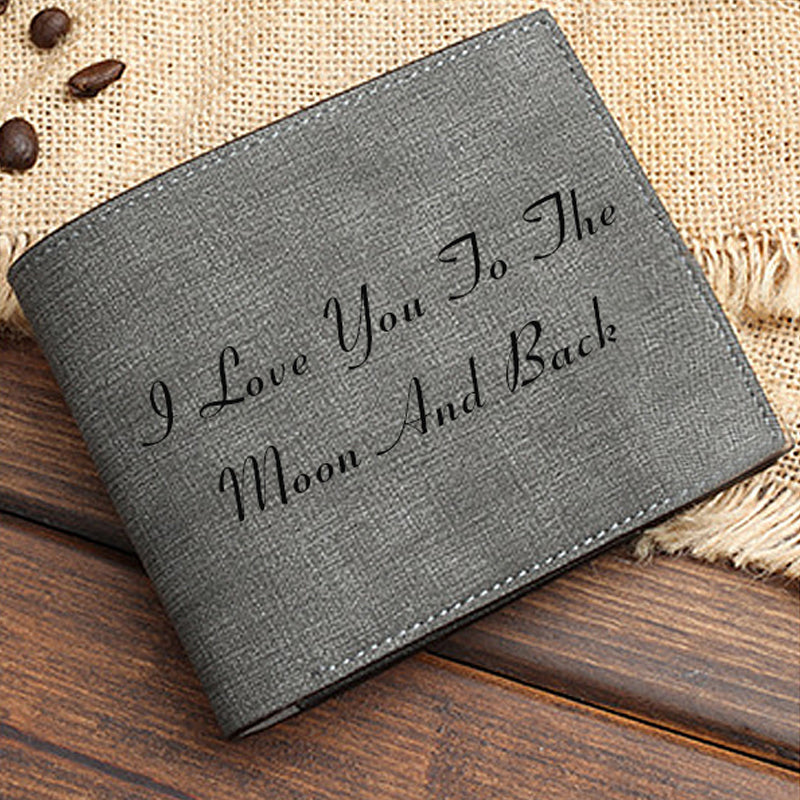 Personalized Photo Men's Wallet with Spotify Song Cover Gift For Boyfriend
