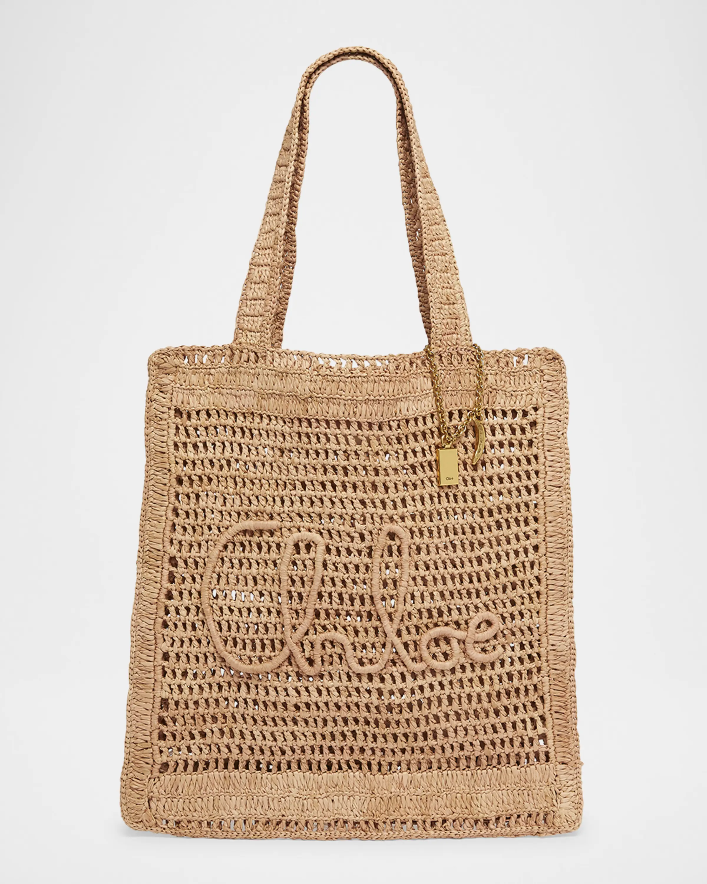 Chloé Summer Banana Tote Bag in Raffia
